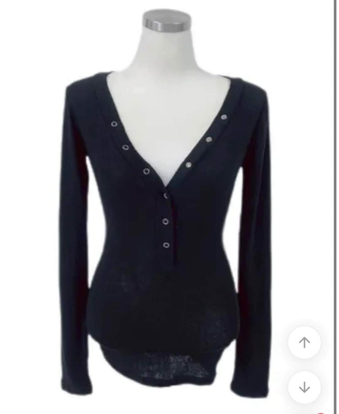 【25OCT08】性感V領鈕扣修身長袖上衣(3色入)